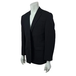 Chaps Ralph Lauren Mens Blazer 42R Black Jacquard Stripe Wool Sport Coat Jacket - Picture 1 of 12
