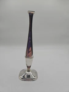 Vaso vintage Leonard's placcato argento bocciolo Italia stile MCM placcato argento bellissimo - Foto 1 di 6