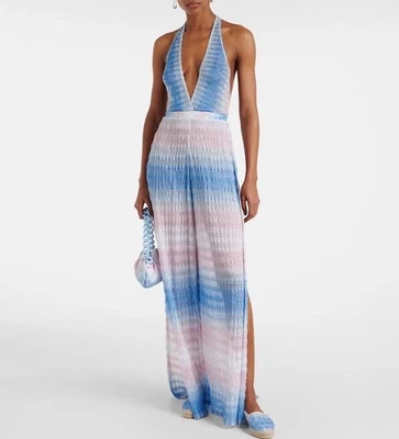 Mono Missoni Zigzag Ombré Cojo Rosa y Azul Talla IT 46/10 NUEVO CON ETIQUETAS Foto 1 de 4