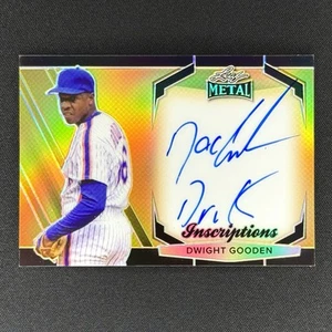 /99 Dwight Gooden 2023 Leaf Metal Inscriptions "Dr. K" On Card Auto Gold Prizm - Picture 1 of 3