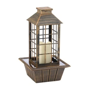Zingz & Thingz Water Feature Tabletop Fountain Candle Lantern, Decorative Lig... - Picture 1 of 4