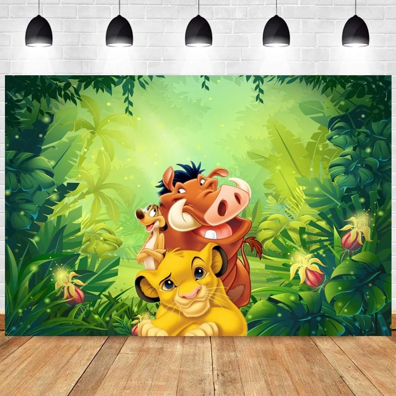 Simba Lion King Backdrop Baby Shower Boy Birthday Party Photo Background Banner - Image 1 of 4