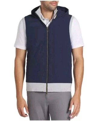 Chaleco de golf híbrido PUMA Clubhouse azul marino profundo/gris ceniza para hombre Foto 1 de 4