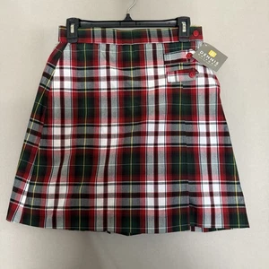 Dennis Uniform Bruce Plaid Skort Skirt J5 Junior Double Tab Multicolor NWT - Picture 1 of 8