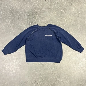 Vintage 70s MacGregor Sweatshirt Raglan Pullover Blue Sports Size Large ? Read - Picture 1 of 9