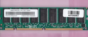 128MB PC-100 DELL 13JPJ / 5X639 SAMSUNG ECC SDRam Memory Stick PC100 3.3V SDRAM - Picture 1 of 2