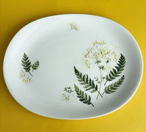 Vintage Johnson Bros Cow Parsley & Fern Leaf Oval Platter 1960’s - Picture 1 of 13