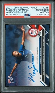 2024 Topps Now Olympic Games #25B Mallory Swanson Auto Blue /49 PSA 9 - Picture 1 of 2