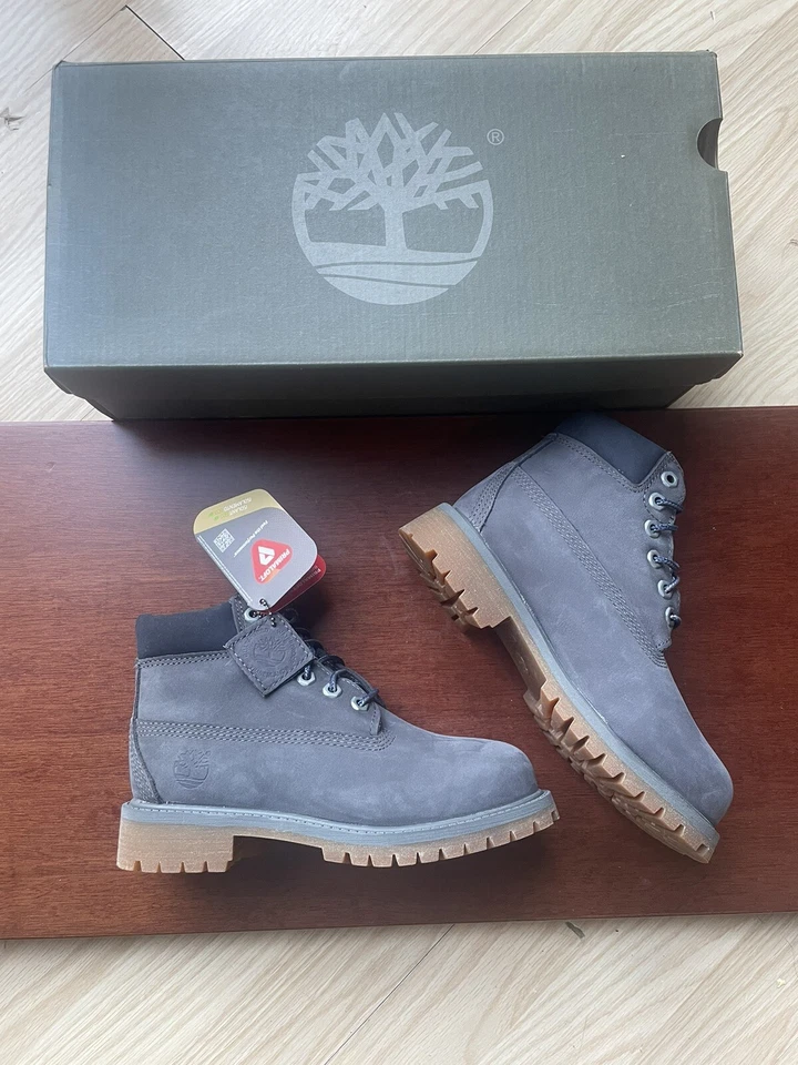 Botas Timberland 6 pulgadas Premium Gris Clásicas 13.5 Juveniles Nuevas En Caja Primaloft Foto 1 de 4