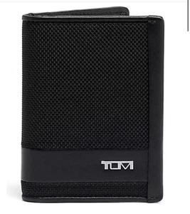 New! Tumi Alpha SLG Folding Credit Card Case / Wallet Ballistic Nylon/Leather - Picture 1 of 5
