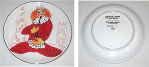 Piatto d'artista Ceramica MARC CHAGALL Clown flautista Serigrafia Numerato Dish - Imagen 1 de 1