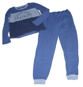 Schlafanzug ,Gr. 146/152,Baumwolle, blau/grau - Bild 1 von 3