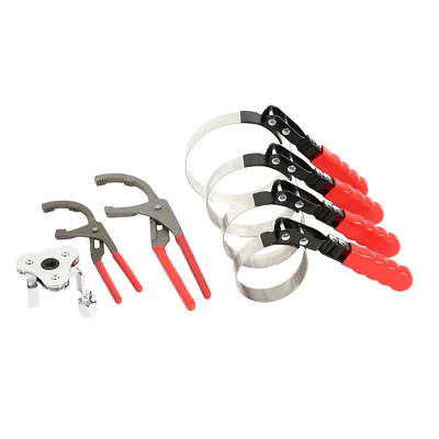 Adjustable Oil Filter Wrench Oil Filter Pliers Set 3-Jaw Oil 9" 12" Removal Set - Image 1 of 4