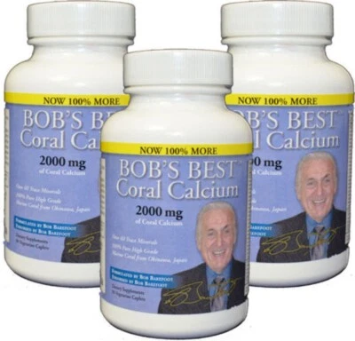 Bobs Best Barefoot Coral Calcium 2000mg Vitamin D3 Magnesium Sea Minerals Caplet - Image 1 of 3