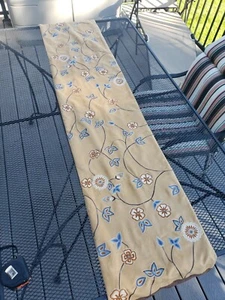 Vintage Embroidered Table Runner Western and Native American flowers themed - Picture 1 of 12