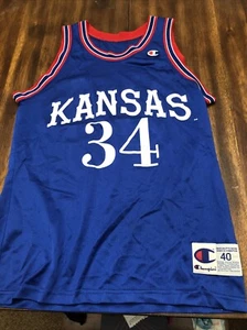 Maglia basket vintage Champion Kansas Jayhawks Paul Pierce 34 uomo 40 - Foto 1 di 12