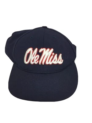 Ole Miss Rebels NCAA Collage Nike Navy Blue Size 7 1/8 Hat Cap - Image 1 of 4