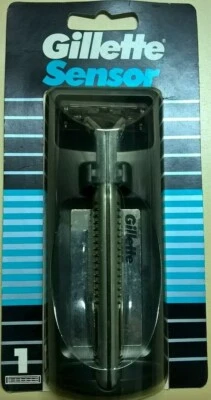Mango de afeitadora Gillette Sensor Razor Recarga Metal Hecho en EE. UU. Ajuste Cartucho Excel - Imagen 1 de 2