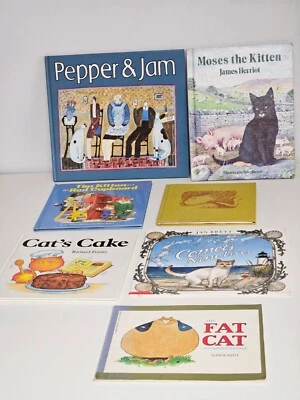 7 Vintage kids books FAT CAT Missing Kittens PEPPER & JAM Red Cake Moses COMET — 第 1/4 张图片