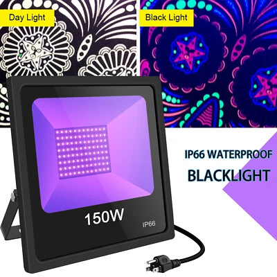 150W LED UV Blacklight Flood Light For Stage Music Party Body Paint Outdoor  - Image 1 of 4