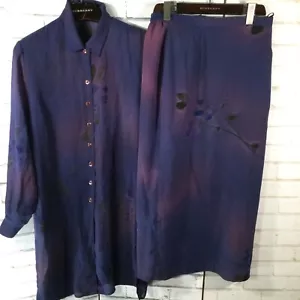 Paul Separates Skirt Suit Long Line Purple Size 12 - Picture 1 of 7