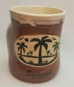 Savannah Georgia Kuschelige Hände Kaffeebecher 16 Unzen Agiftcorp robuste Keramik Palmen - Bild 1 von 5