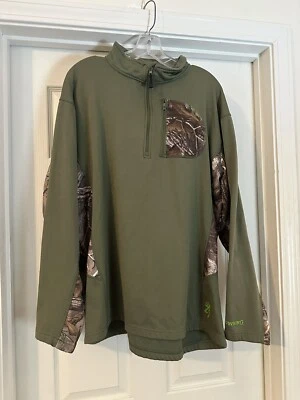 Sudadera Pullover Browning Camuflada Suave Marrón 1/4 Cremallera REALTREE Xtra Talla XL Foto 1 de 4