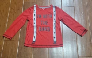 Okie Dokie Toddler Boy Tshirt Long Sleeve I'm With The Band Red Size 5T - Picture 1 of 3