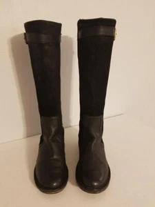 Ugg Castille Knee High Riding Boots Back Zipper 7/38 Black - Picture 1 of 4