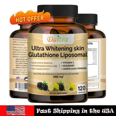 Glutathione liposome 3000 mg capsules support skin whitening and immune health - Image 1 of 4