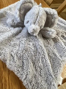 OOBLES Baby Sicherheitsdecke ELEFANT grau Kunstfell grau Futter AUGEN weich - Bild 1 von 5