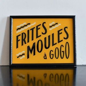 Fries Panel Gogo Molds Hand Painted Bistro Snack Restaurant Glacoid - Picture 1 of 2