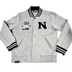New Balance Heritage USA Flag Jacket Men Size L Grey Blue Long Sleeve Button - Picture 1 of 24