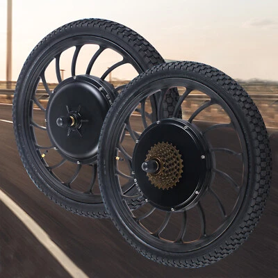 1000W 48V 20" Rear Wheel Brushless Gearless Hub Motor For Ebike 0-40km/h - Image 1 of 4