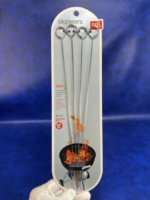 Good Cook Set of 4 Skewers Flat Design for BBQ Grilling Barbeque Summer Grill - Image 1 of 4