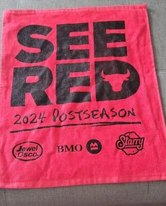 Vintage Chicago Bulls NBA Playoffs Rally Towel, See Red, 2024. SGA New. - Picture 1 of 1