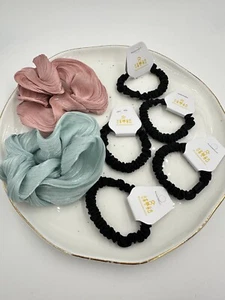 Scrunchies Hair accessories HairTies Rope Ponytail Pigtail Blue Rose - Picture 1 of 2