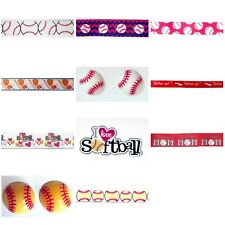 Baseball or Softball - Flatback Resin or Grosgrain Ribbon - You choose Design