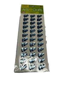 GEM STICKERS RHINESTONES arts & crafts 36 count BLUE FEET BABY - Picture 1 of 3