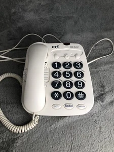 BT Big Button phone 100 Corded Landline Telephone Visible Easy To See - Zdjęcie 1 z 8