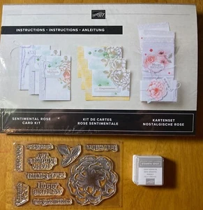 NEW! STAMPIN' UP! Sentimental Rose Card Kit - ALL IN ONE KIT - SHIPS IMMEDIATELY - Picture 1 of 3