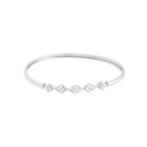 Pulsera para Mujer y Niñas Moda Circón Cúbico Brazalete, Pulsera Plateada - Imagen 1 de 6