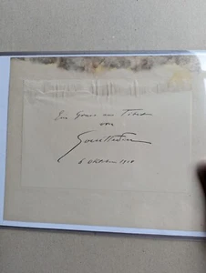 Sven Hedin signed handwritten warmly greeting card from Tibet. PSA/DNA - Bild 1 von 2
