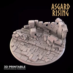 80 mm runder Displaysockel - Ruinen - Asgard Rising - Bild 1 von 2