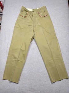 Khaki Boy Scout Pants Metal Buttons Red Piping 1946-71  Waist 27 Inseam 24 1/2 - Picture 1 of 19