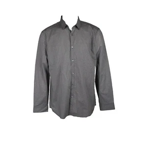Camisa con botones Alfani blanca y negra profunda calce ajustado para hombre, talla XL, ZR-B2, bs - Imagen 1 de 3