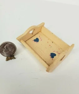 Vintage Handmade Serving Tray 1:12 Dollhouse Miniature Country Heart Home Decor - Picture 1 of 4