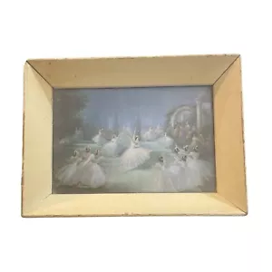 Vintage 50s L’AIGLON BALLET by Carlotta Edwards Original Glass Framed Print - Foto 1 di 8