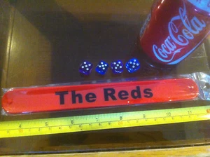 Snap Bracelet The Reds Football Red High Quality Fold Plastic Wristband - Picture 1 of 4