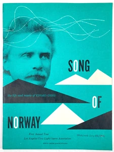 SONG OF NORWAY 1952 Theater PROGRAM Portland Oregon MUSICAL Operetta SIG ARLO - Picture 1 of 8